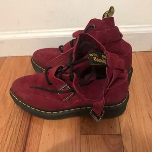 Maroon Doc martens